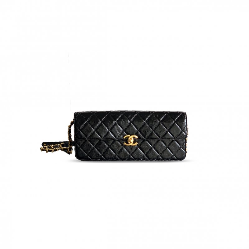 (image for) CHANEL LARGE FLAP BAG WAXED CALFSKIN IN BLACK AS5642 0101 (29*17.5*5cm)