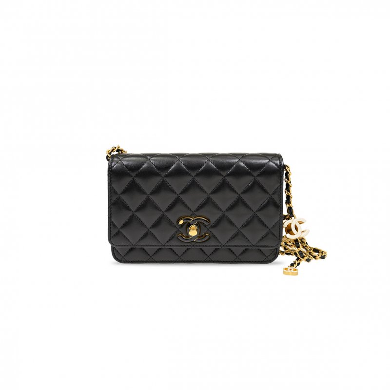 (image for) CHANEL ON-CHAIN WALLET SHINY LAMBSKIN AP3938 (19.5*12*5.5cm)