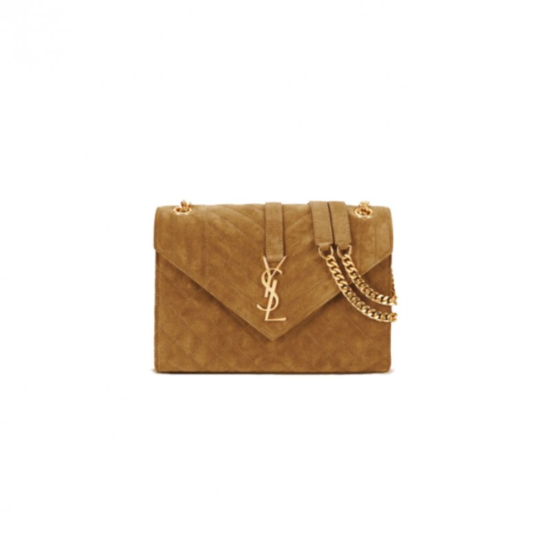 (image for) YSL ENVELOPE MEDIUM CHAIN BAG IN SUEDE SHOULDER BAG 4872061525922 (24*17.5*6cm)