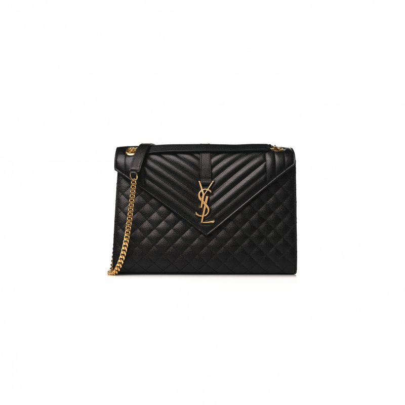 (image for) YSL ENVELOPE LARGE IN QUILTED GRAIN DE POUDRE EMBOSSED LEATHER 600166BOW911000 (31*22*7.5cm)