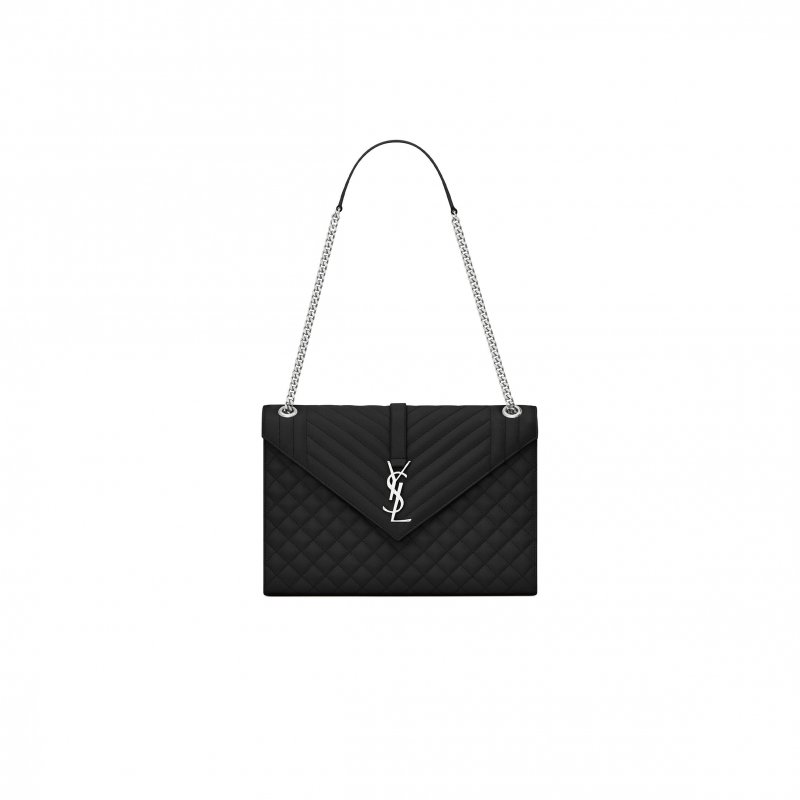 (image for) YSL ENVELOPE LARGE IN QUILTED GRAIN DE POUDRE EMBOSSED LEATHER 600166BOW921000 (31*22*7.5cm)