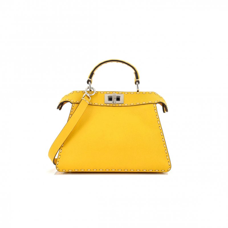 (image for) FENDI SELLERIA PEEKABOO ISEEU BAG LEATHER YELLOW (27*20*11cm)
