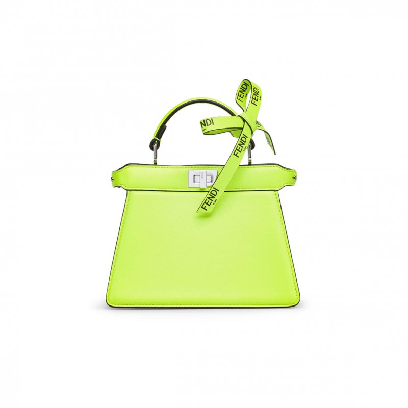 (image for) FENDI X MARC JACOBS SHINY NAPPA PETITE PEEKABOO I SEE U SATCHEL FLUO (20*15*10cm)