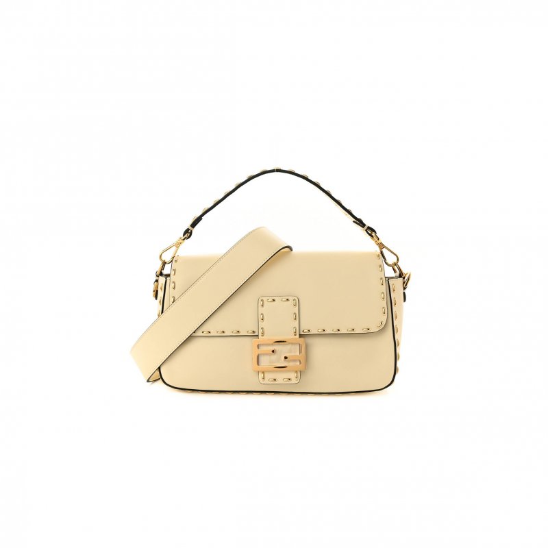 (image for) FENDI VITELLO KING METAL STITCH BAGUETTE PERGAMENA (27*15*6cm)