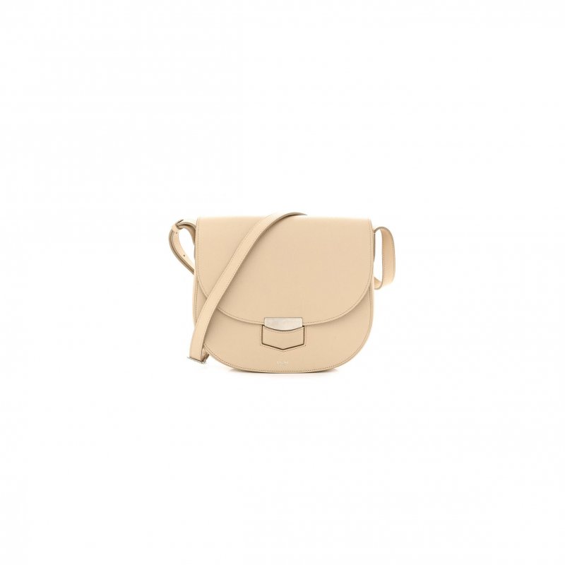(image for) CELINE GRAINED CALFSKIN MEDIUM TROTTEUR LIGHT TAUPE (34*32*25cm)