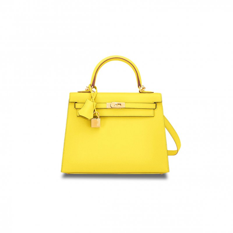(image for) HERMÈS MASTER KELLY 25 LEMON YELLOW EPSOM GOLD HARDWARE (25*17*7cm)