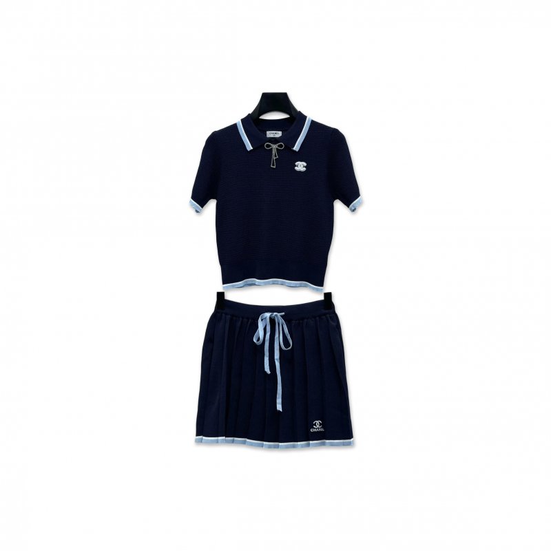 (image for) CHANEL KNIT POLO SHIRT SET